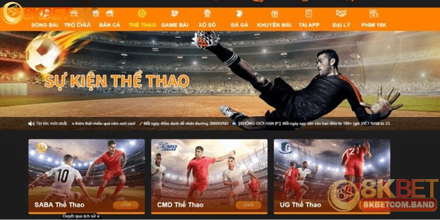 Trải nghiệm cá cược thể thao hàng đầu ngay trên 8KBET