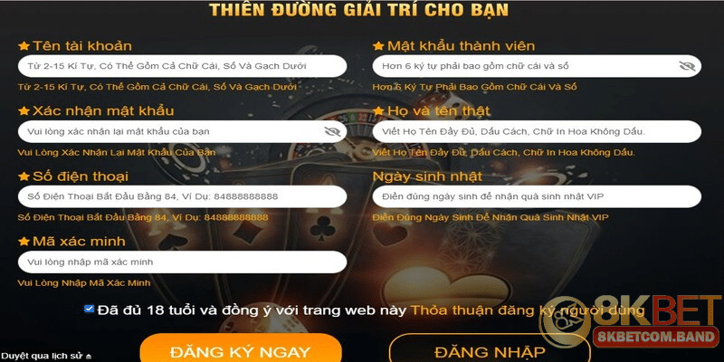 Chia sẻ đăng ký 8KBET chi tiết trên máy tính nhanh chóng