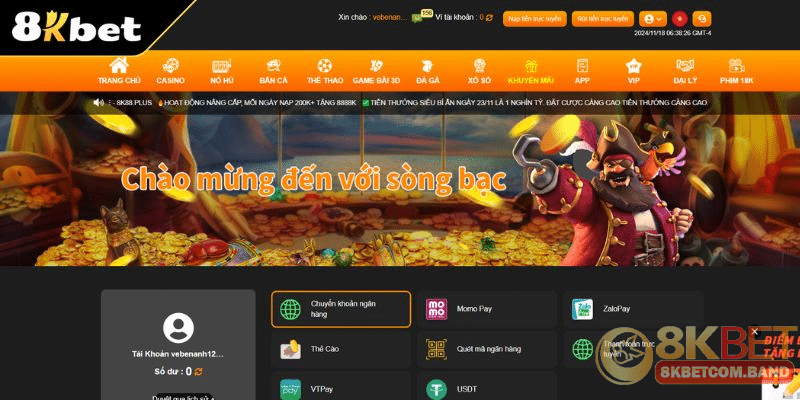 Nắm vững các bước nạp tiền 8KBET áp dụng hiệu quả